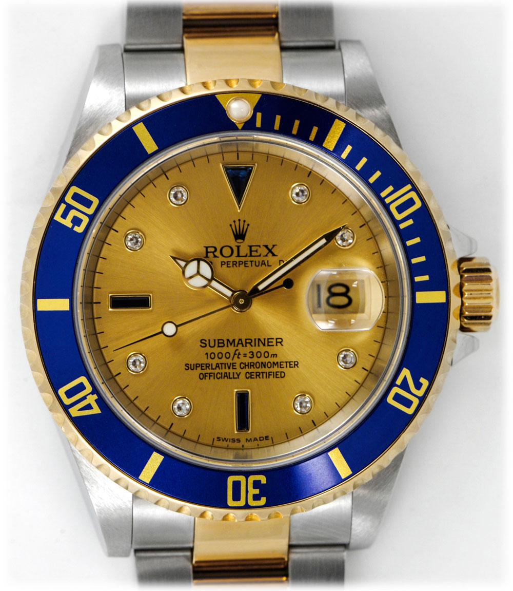 rolex submariner two tone serti dial