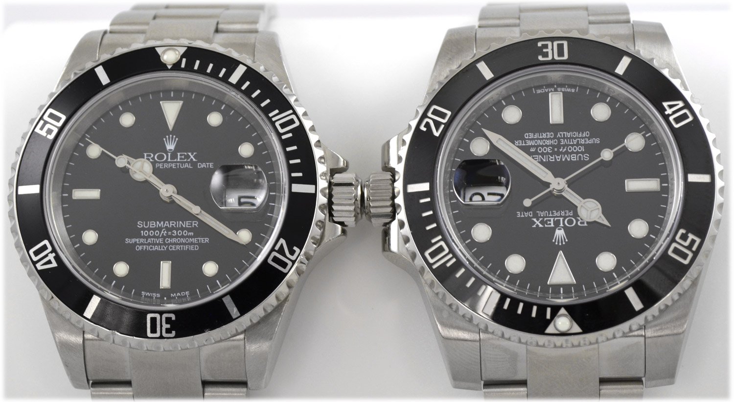 rolex submariner mm size