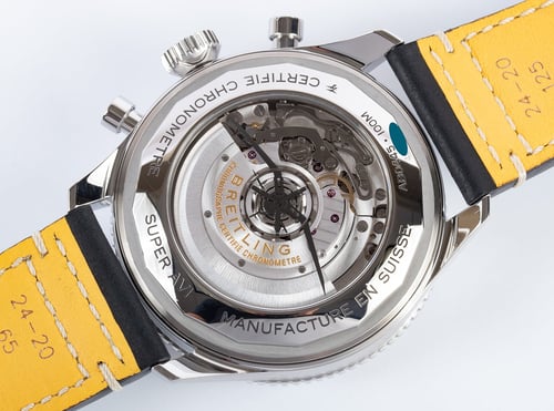 Caseback of Super Avi B04 Chrono GMT 46 Tribute To Vought F4U Corsair