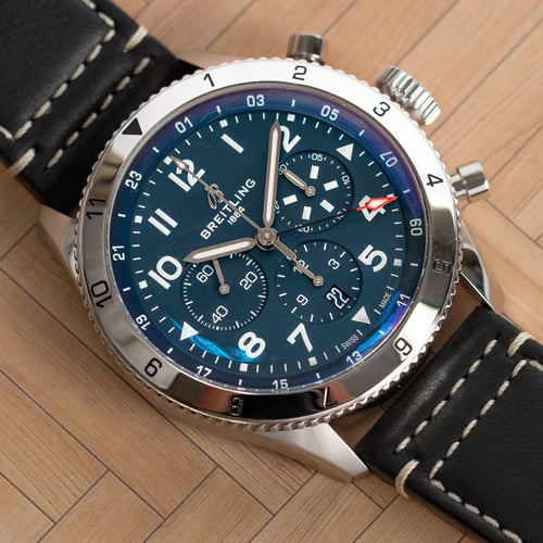 Stylied photo of  of Super Avi B04 Chrono GMT 46 Tribute To Vought F4U Corsair