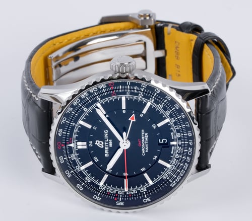 Front View of Navitimer Auto GMT 41