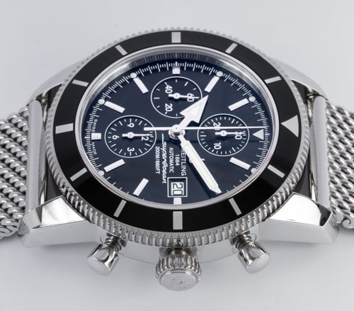 Crown Side Shot of SuperOcean Heritage Chronograph