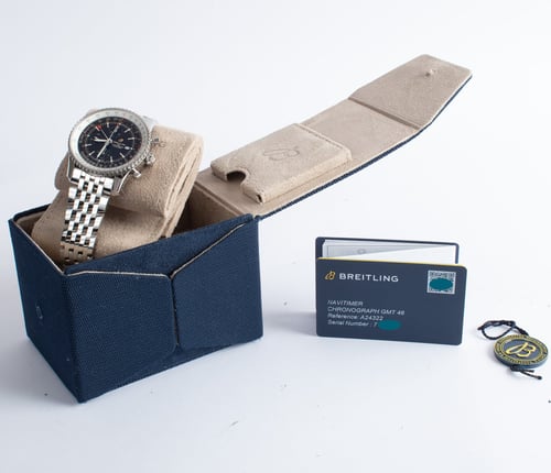 Box / Paper shot of Navitimer 1 Chrono GMT 46