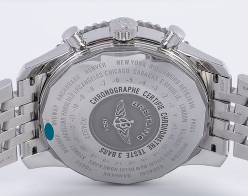 Caseback of Navitimer 1 Chrono GMT 46