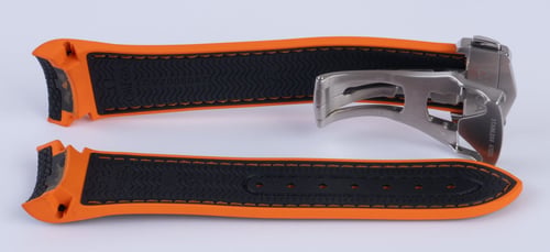 Yet another Photo of  of Rubber Deployant Strap for Omega Planet Chrono
