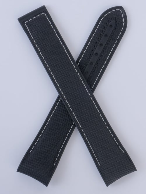 Omega - Long Rubber Deployant Strap for Omega Planet Chrono 