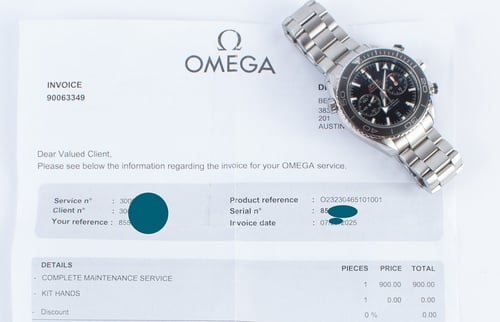 Paper shot of Seamaster Planet Ocean Chronograph