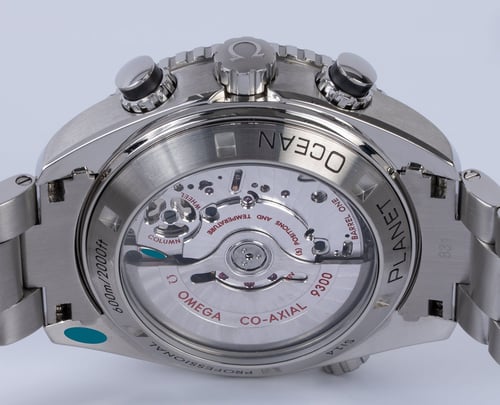 Caseback of Seamaster Planet Ocean Chronograph