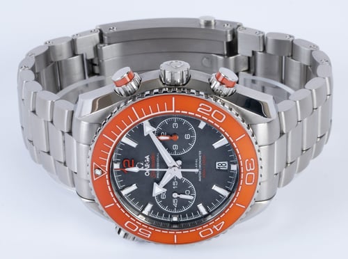 Front View of Planet Ocean 600M Co-Axial Master Chronometer Chronograph