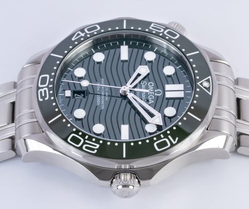 Crown Side Shot of Seamaster 'Green' Diver 300M
