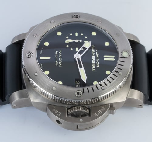 Crown Side Shot of Luminor Submersible 47MM