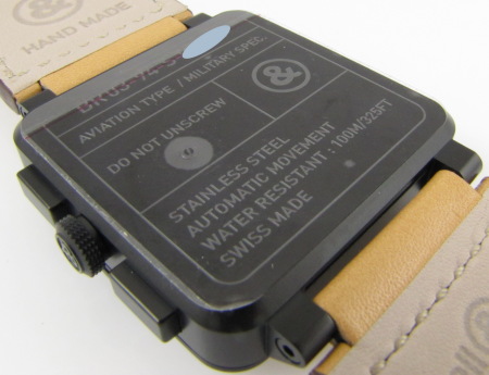 Caseback of BR 03-94 Heritage Chronograph