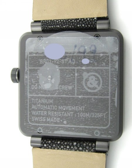 Caseback of BR01-92 Airborne 415 'Skull and Crossbones'