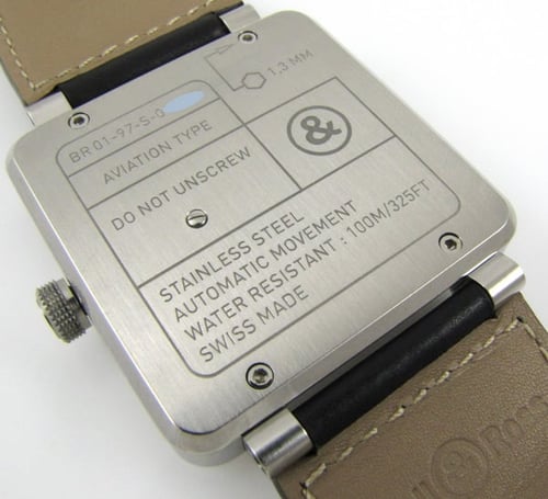 Caseback of BR 01-97 Power Reserve