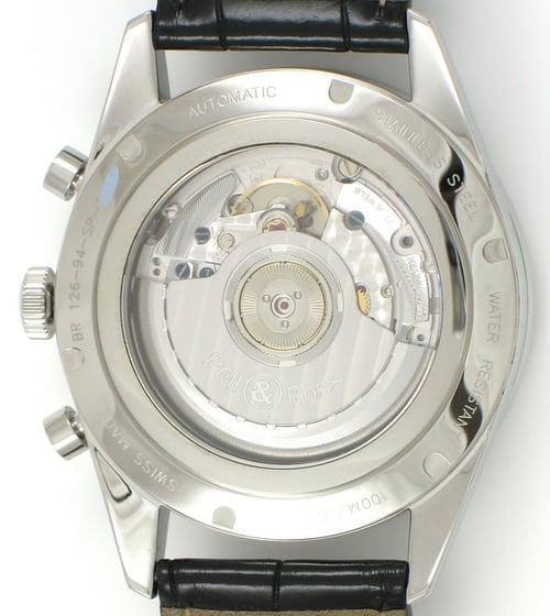 Caseback of Vintage Officer Chronograph