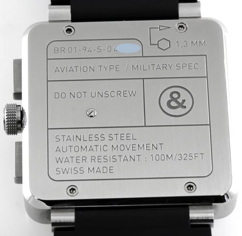 Caseback of BR 01-94 Chronograph
