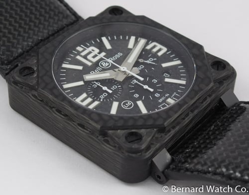 9' Side Shot of BR 01-94 Chronograph Carbon Fiber