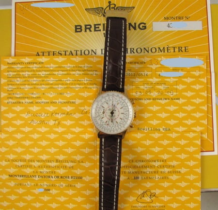 Paper shot of Navitimer Montbrillant Datora