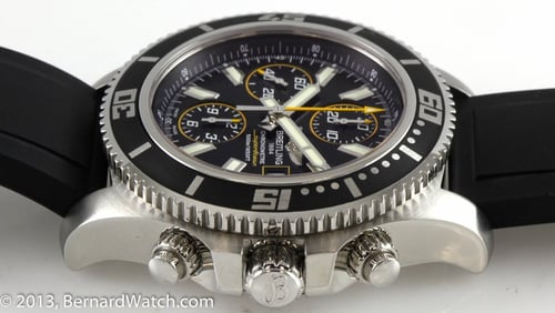 Crown Side Shot of SuperOcean Chronograph