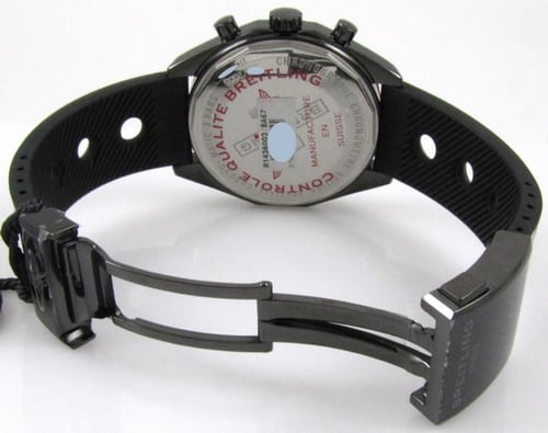 Open Clasp Shot of Chrono-Matic 49 Blacksteel Limited