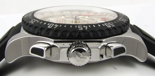 Crown Side Shot of Skyracer Raven Chronograph
