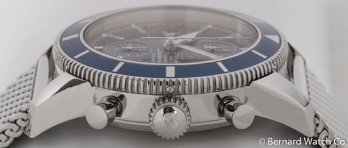 Crown Side Shot of SuperOcean Heritage Chronograph