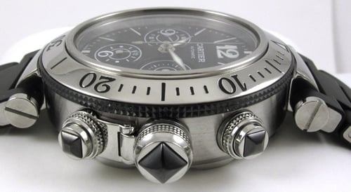 Crown Side Shot of Pasha Seatimer Chronograph