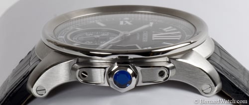 Crown Side Shot of Calibre de Cartier