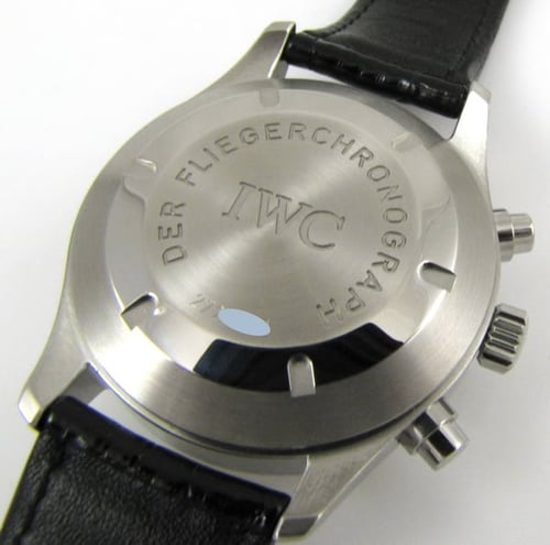 Caseback of Fliegerchronograph