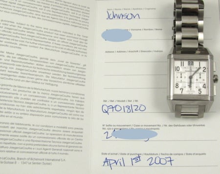 Paper shot of Reverso Squadra Chronograph GMT