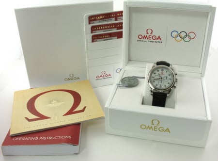 Box / Paper shot of DeVille Co-Axial Chronograph 'Olympic Edition'