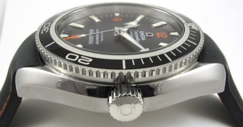 Crown Side Shot of Seamaster Planet Ocean