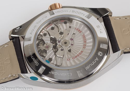 Caseback of Seamaster Aqua Terra Annual Calendar