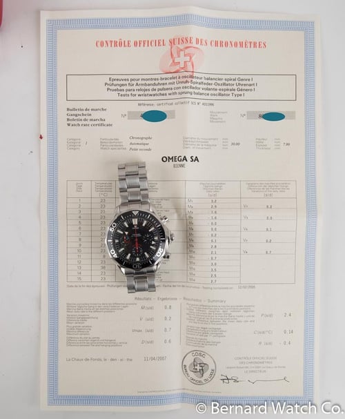 Paper shot of Seamaster Chronograph Racing