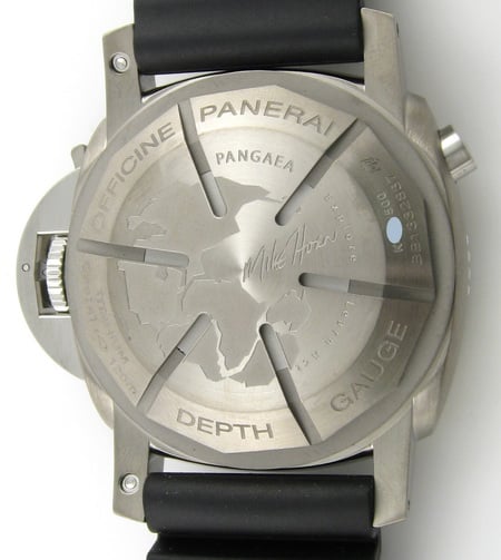 Caseback of 1950 Luminor Pangea Submersible Depth Gauge