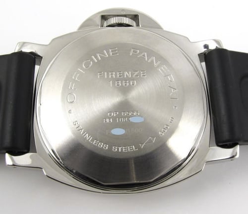 Caseback of Luminor Power Reserve