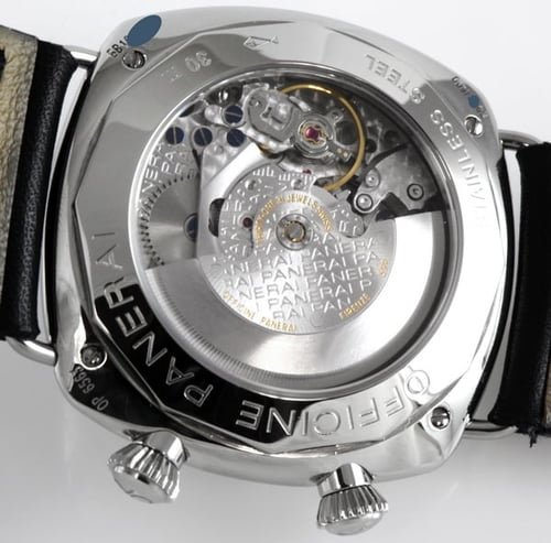Caseback of Radiomir GMT Alarm