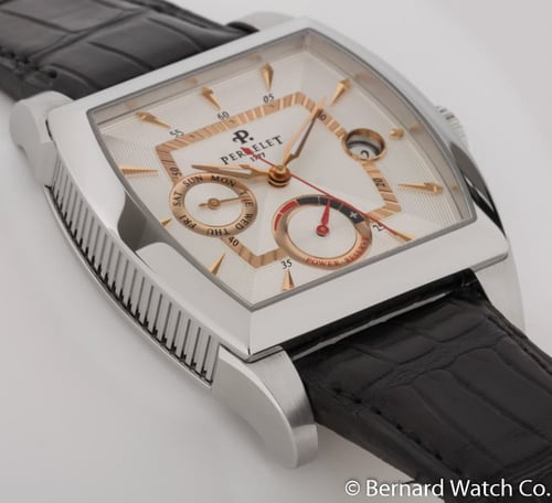 9' Side Shot of Power Reserve Day-Date Cushion