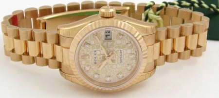 Front View of Ladies Datejust President