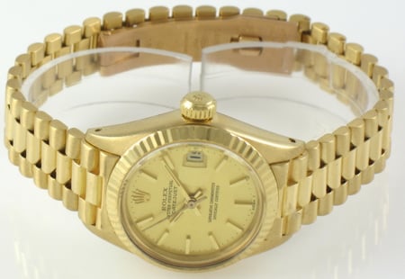 Front View of Ladies Datejust President