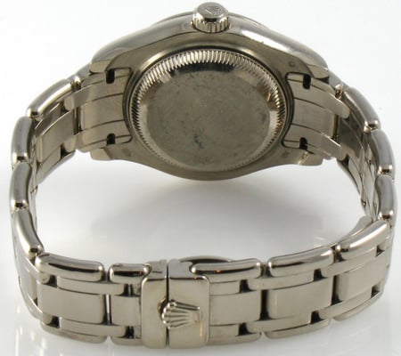 Rear / Band View of Ladies Masterpiece Datejust Pearlmaster
