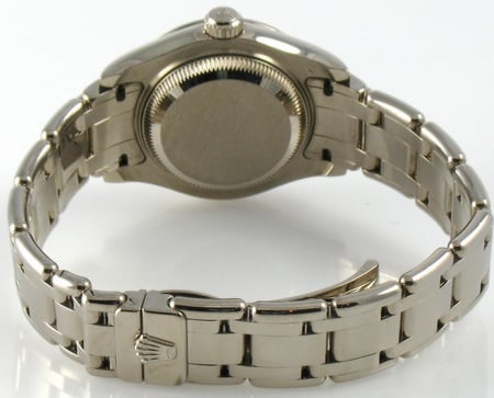 Rear / Band View of Ladies Datejust Masterpiece Pearlmaster