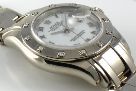 9' Side Shot of Ladies Datejust Masterpiece Pearlmaster