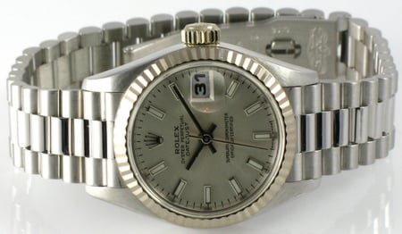 Front View of Ladies Datejust President