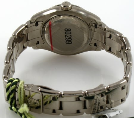 Rear / Band View of Ladies Masterpiece Datejust Pearlmaster