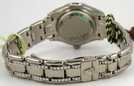 Rear / Band View of Ladies Masterpiece Datejust Pearlmaster