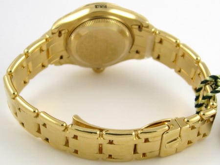 Rear / Band View of Ladies Masterpiece Datejust Pearlmaster