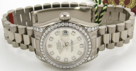 Front View of Ladies Datejust President