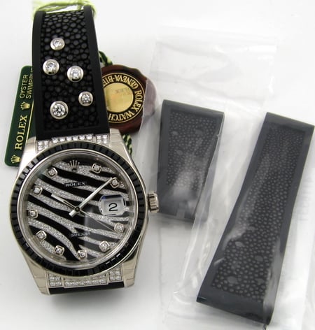 Front View of Datejust Royal Black