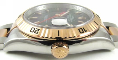 Crown Side Shot of Datejust Turn-O-Graph 'Thunderbird'